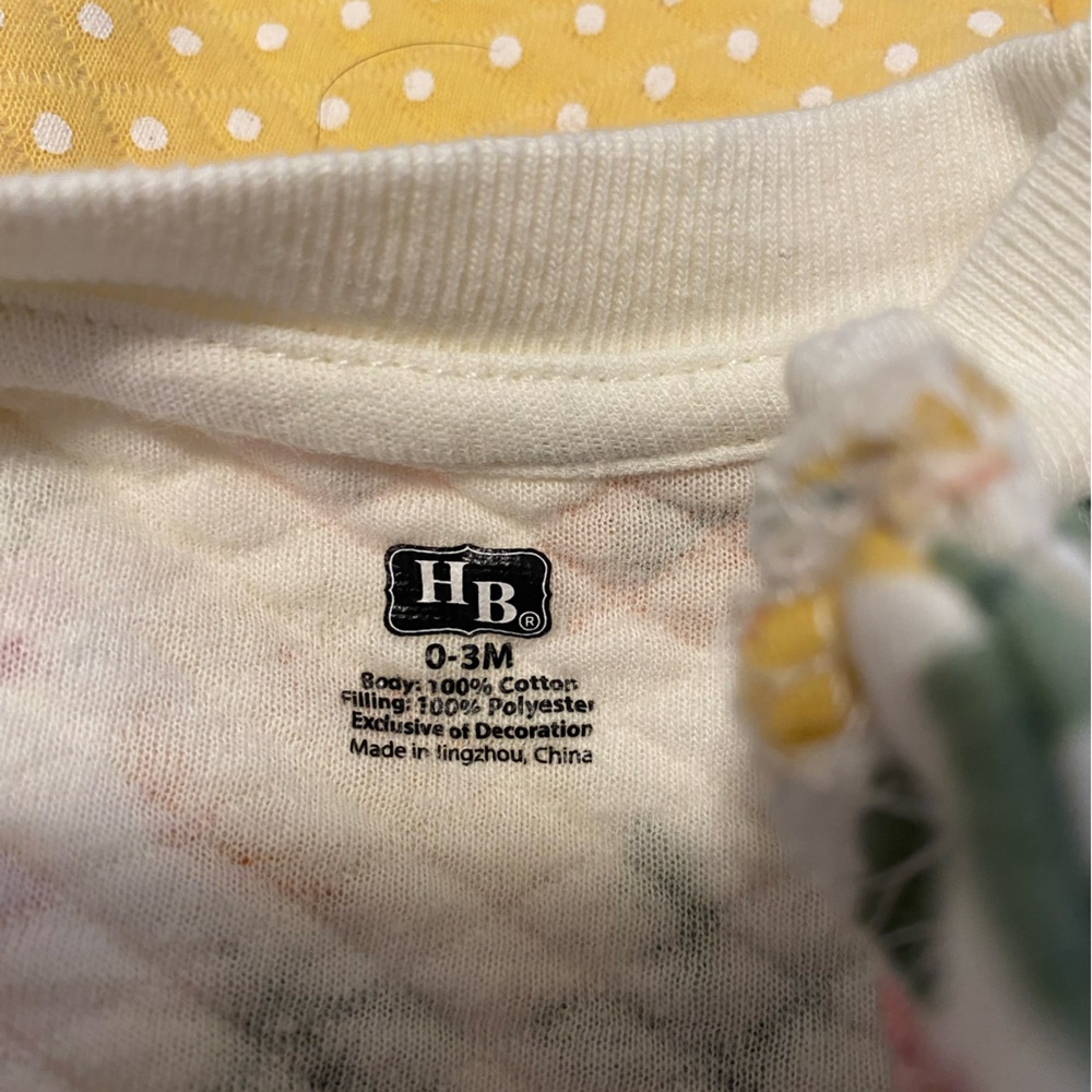 Hudson Baby Onesies, Floral and Yellow Polka Dot - Picture 2 of 2